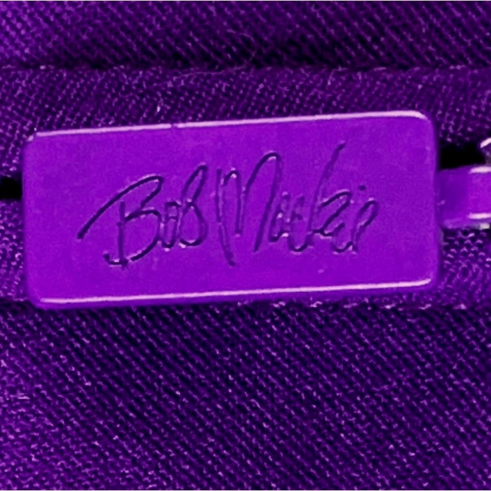 Vintage Bob Mackie Purple Embroidered Suede Wearable Art Shacket Jacket X-Small - Picture 14 of 15
